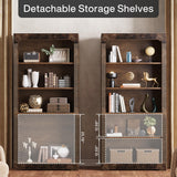 Tribesigns 70-Inch Rustic Brown 5-Tier Bookcase for Home and Office Tribesigns