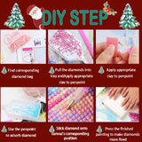 xackcme Christmas Tree Diamond Painting Kits for Adults, Christmas Diamond Art Kits for Adults, Round 5D Xmas Gem Art Kit for Adult DIY Crafts Kit Gift Home Wall Decor Gifts (16x12 inch) xackcme