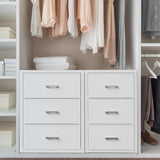 BOLUO Closet Drawers White 3 Drawer Dresser for Closet Organizers and Storage Bedroom Dorm Modern BOLUO