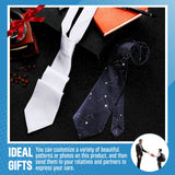 Tarpop 12 Pcs Sublimation Ties Blank Polyester for Men White Sublimation Necktie Solid Satin Tie Polyester Necktie Heat Transfer Mens Neckwear Tie for Wedding Party Business Formal Occasion, 57 Inch Tarpop