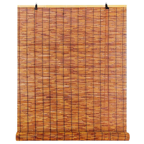 Fumigatrix Bamboo Blinds for Outdoor Patio 20" 22" 32" 36" 42" 54" 60" 65" 70" 72" 76" Customized Size Outdoor Bamboo Roller Shades Waterproof Cordless Bamboo Blinds Suitable for Indoor Porch Privacy Fumigatrix