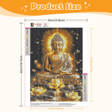 NEWENMO Buddha Diamonds Painting Kits for Adults Beginner, DIY 5D Flowers Diamond Art Paint with Round Diamonds, Full Drill Diamonds Art Painting Kit Perfect for Home Wall Decor 12x16 Inch NEWENMO