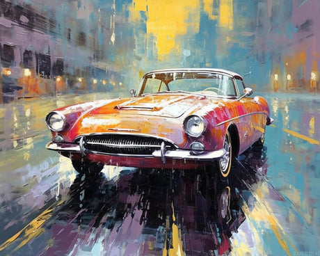 ZUVRDIAI Paint by Numbers for Adults Beginners-Vintage Cars, DIY Acrylic Paint by Numbers Kits on Canvas Without Frame, Drawing Colorful Paintworks Artwork,16x20 Inch ZUVRDIAI