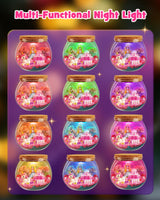 D-FantiX Unicorn Princess Toys Terrarium Kit for Kids, Led Night Light Birthday for Little Girls, DIY Arts and Crafts Science Kit for Kids Age 3 4 5 6 7 8-12 Year Old D-FantiX