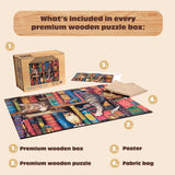 Buffalo Games - Charles Wysocki - Frederick The Literate Wood Puzzle - Whimsy Cut Jigsaw Pieces - 500 Piece Jigsaw Puzzle - Ages 14 and Up Buffalo Games