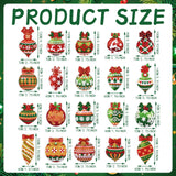 Tondiamo 20 Pcs Christmas Diamond Painting Keychain Kits 5D DIY Diamond Art Pendants Double Sided Hanging Key Chains for Christmas Party Decoration DIY(Balls Style) Tondiamo