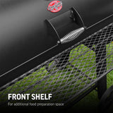 Char-Griller® Competition Pro® Barrel Grill and Offset Smoker, Includes Side Fire Box for Texas-Style Offset Smoking, Metal Cooking Grates, 1,010 Cooking Square Inches in Black, Model 2823 in Black Char-Griller