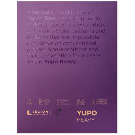 Yupo Paper Painting and Drawing, Multi 9-x-12-Inch Legion
