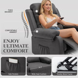 Korser Power Lift Recliner Chair for Elderly, Electric Lift Chair for Adults, Small Recliner with Side Pockets for Living Room Reading Room, Recliner Saves Your Favorite Position, Darkgrey Korser