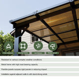 Aoxun 10' x 12' Gazebo for Patio, Gazebo Pergola with Sloped Roof, Large Wall-Mounted Heavy Duty Awnings, for Backyard, Deck, Patio Aoxun