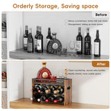 KLM 2-Tier Wine Rack, can Hold 8 Bottles.Suitable for Home Kitchens, Restaurants, Food Pantries, cabinets, and Bars. KLM
