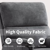 HAOMARKETS Power Recliner Chair for Adults with USB Port, Breathable Fabric Electric Recliners with High Back, Single Overstuffed Heavy Duty Reclining Sofa for Small Spaces Living Room Bedroom HAOMARKETS