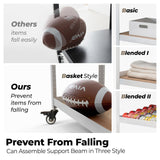 HOMEDANT House White 5-Tier Metal Boltless Rolling Cart Shelf Rack Casters Heavy Duty Wheel Shelving Unit Adjustable Storage Shelves Organizer Shelf Kitchen Garage 48.1" W x 18.5" D x 75.4" H 1Pack HOMEDANT