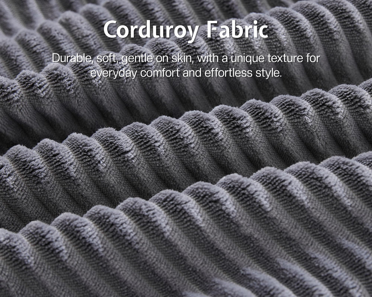 Jocisland Modular Sectional Sofa, 44" Deep Seat Modular Sofa, Oversized 6-Seater Sectional Couch for Plus-Size & Big Families, Grey Corduroy Living Room Couch, Easy Assembly Jocisland