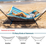 SUPERJARE 12 FT Hammock Stand Only, 450 lbs Capacity Heavy Duty Steel Hammock Stand, Portable Carrying Bag, 2 Person, Rust-Resistant Finish, Perfect for Patio, Camping, Indoor, Outdoor - Black SUPERJARE