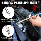 WORKPRO Grease Gun Coupler Set, Quick Release Grease Gun Coupler with Grease Gun Needle Tip and 12” Grease Gun Hose, 10000PSI Strong Lock onto Zerk Compatible with 1/8" NPT Fittings WORKPRO