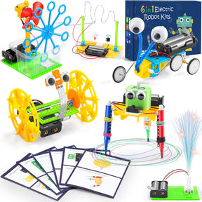 Build a Robot Building Kit for Kids 5-7 8-12, Coding STEM Robotics for Kids 8-12, Electronic Robotic Projects Science Experiments, Girls Engineering Kit Activities DIY Coding Robots 6 7 8 + Year Old WESAYEE