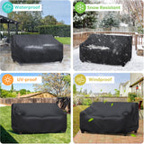 Outdoor Furniture Covers Waterproof, Gorpche 3-seater Outdoor Sofa Cover, Heavy Duty Lawn Patio Furniture Covers with Upgrade Fastener Windproof Buckle Straps, Outdoor Couch Cover - 60"W x 34"D x 30"H Gorpche