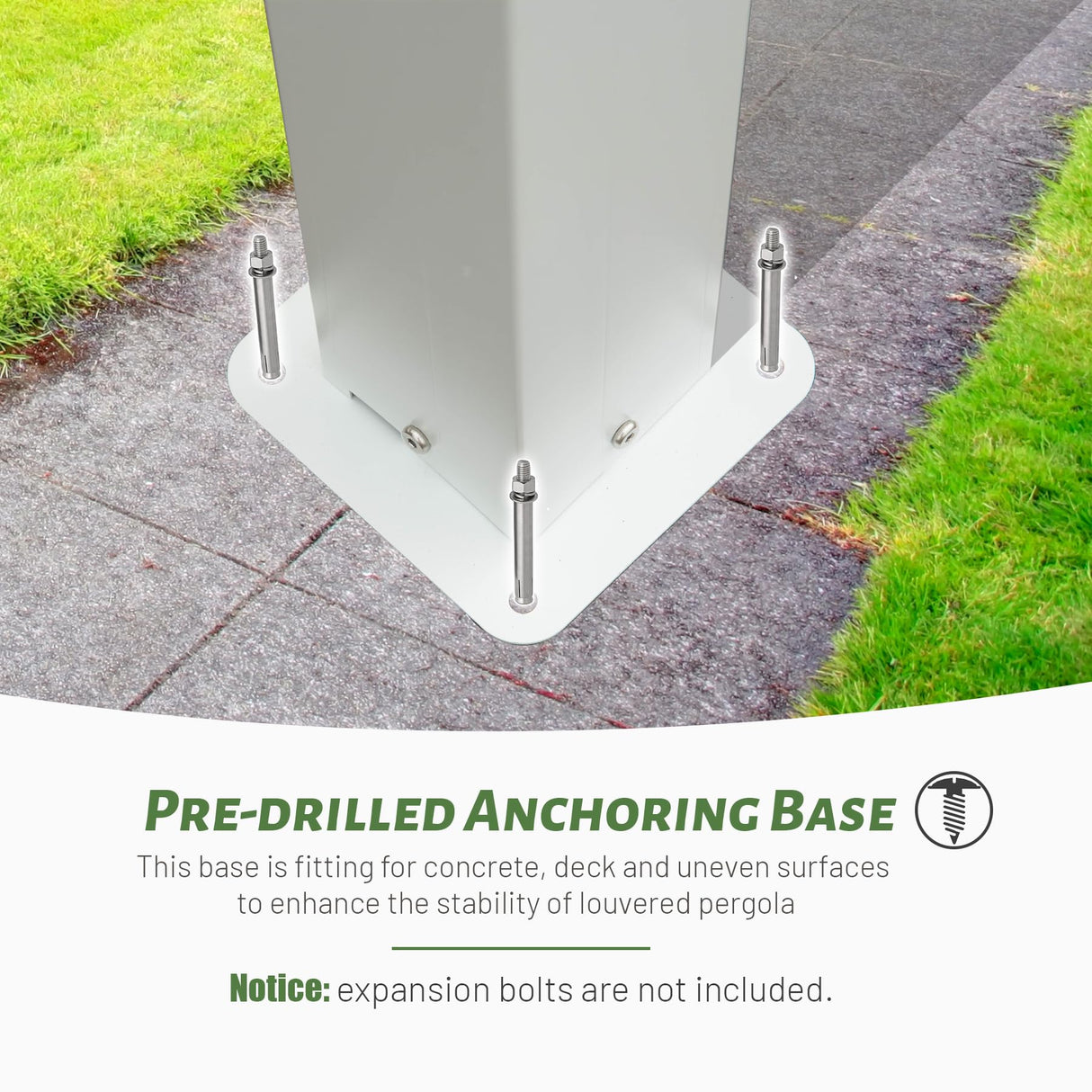 Domi Louvered Pergola 10X10FT, Aluminum Pergola with Adjustable Louvered Roof and Drainage Gutter, Outdoor Pergola Gazebo for Patio, Backyard, Deck, White domi outdoor living