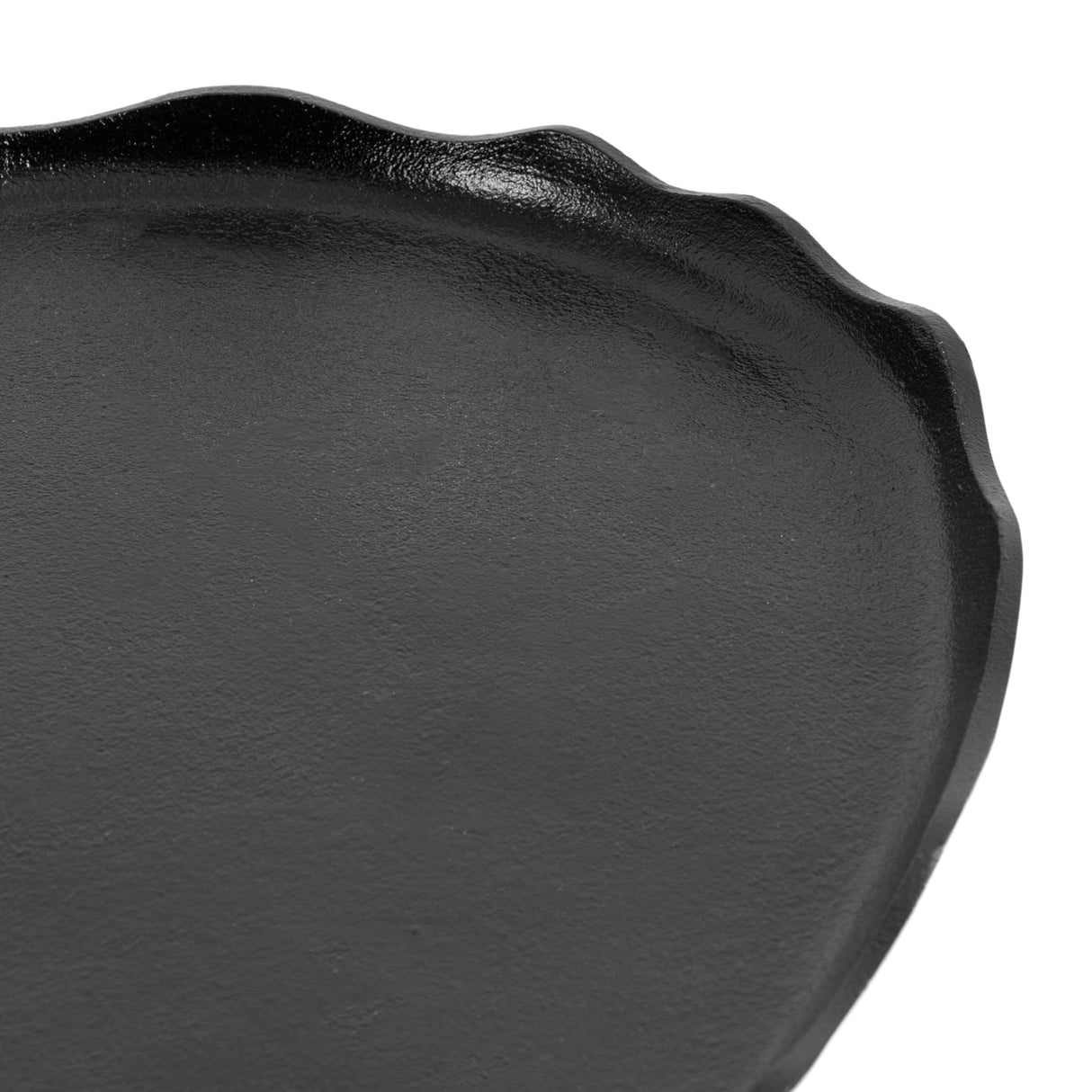 Kate and Laurel Alessia Modern Oval Coffee Table, 34 x 20 x 15, Black, Metal Living Room Table for Storage and Display with Antique Deckled Edge Detailing DesignOvation