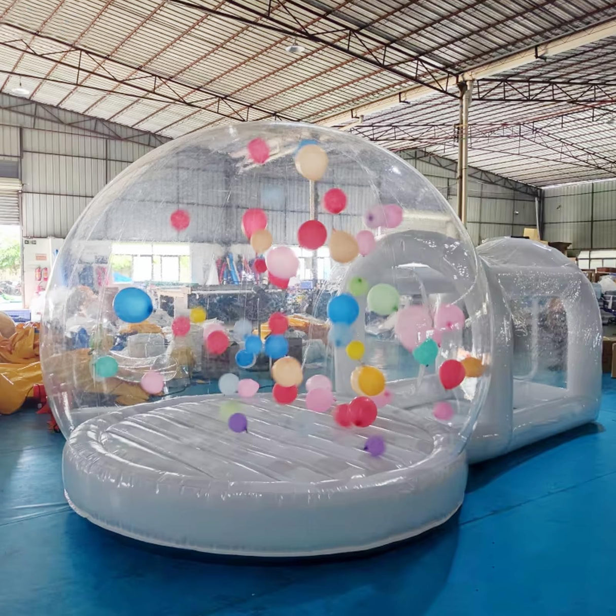 10FT Inflatable Bubble House with Bounce Jumping Area Commercial Grade PVC Bounce House, Bubble Balloon House for Kids,Toddler with Blower & Pumb & 50Pcs Balloons AEOR