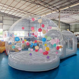 10FT Inflatable Bubble House with Bounce Jumping Area Commercial Grade PVC Bounce House, Bubble Balloon House for Kids,Toddler with Blower & Pumb & 50Pcs Balloons AEOR