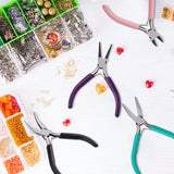 URSKYTOUS 4Pcs Jewelry Pliers Set Jewelry Making Pliers Tools Kit Include Jewelry Making Needle Nose Chain Nose Round Bent Pliers Wire Cutter for Bracelet Beading DIY Craft Jewelry Making Supplies URSKYTOUS