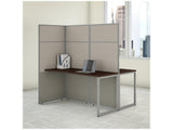 Bush Business Furniture Easy Office 60W Two Person Straight Desk Open Office in Mocha Cherry Bush Furniture