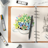 Four Candies Metal Mechanical Pencil Set, 3PCS Art Drafting Pencils 0.5, 0.7, 0.9MM & 2PCS 2MM Mechanical Drawing Pencils with 420PCS Leads (4B 2B HB 2H Color) for Writing Sketching Drawing (Black) Four Candies