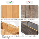 Yaheetech 90.5″ L×23.5″ W×16″ H Wooden Raised Garden Bed, Horticulture Wood Rectangular Garden Planter Outdoor, Raised Planter Box for Yard/Greenhouse/Vegetable/Flower/Herbs, Light Brown Yaheetech