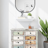 JOLLYMER Concealment Gun Shelf with Hidden Trap Door with RFID Lock, White Floating Shelf for Living Room JOLLYMER