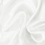 Eychei Set of 5 White Satin Table Runners, 12" x 108" Long Bright & Smooth Table Runner with Scalloped Edges, Satin Table Cloth Table Runner Decor for Wedding, Party, Banquet Eychei