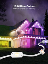 Brizled Permanent Outdoor Lights, 100ft 60 LED RGB Smart Halloween Lights Work with Alexa & Google Home, APP Controlled Permanent Eave Light IP67 Waterproof Smart House Light for Xmas Halloween House Brizled