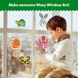 Skillmatics Waxy Window Art - 100 Bendable Waxy Sticks for Mess-Free DIY Fun, Reusable 100% Organic Beeswax Craft Kit, Travel Friendly, Creative Gifts for Girls & Boys Ages 5, 6, 7, 8, 9, 10, 11, 12 Skillmatics