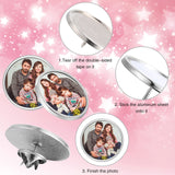 Hicarer 20 Pieces Sublimation Blank Pins Button Pin Badge DIY Button Badge Sublimation Silver Blank Base Pins for DIY Craft Making School Supplies Hicarer