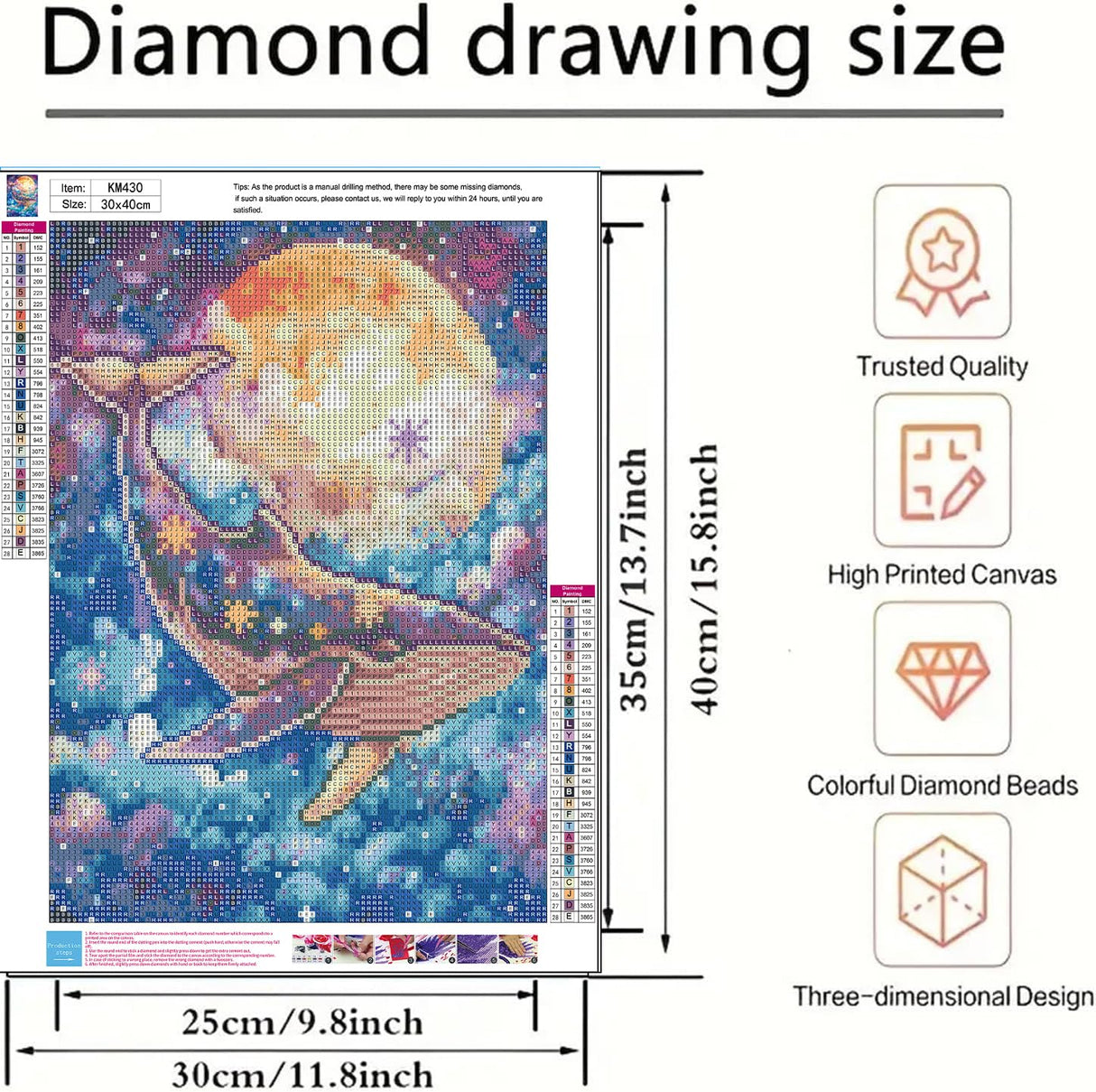 BYGFHLYW 5D Diamond Art Kits for Adults Beginner, Animals Whale Adult Diamond Painting Kits, DIY Full Drill Round Paint by Diamonds Diamond Dot for Home Wall Decor 12x16inch BYGFHLYW