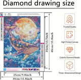 BYGFHLYW 5D Diamond Art Kits for Adults Beginner, Animals Whale Adult Diamond Painting Kits, DIY Full Drill Round Paint by Diamonds Diamond Dot for Home Wall Decor 12x16inch BYGFHLYW