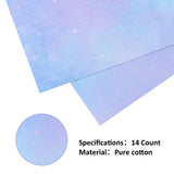 Pllieay 4 Pieces Printed Aida Cloth 14 Count Cross Stitch Fabric, Embroidery Cloth, 18 x 12 Inch, Starry Sky Printed Patterns Pllieay