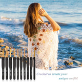 Coopay Black Gold Crochet Hooks Needles for Arthritic Hands, 2.0-6.0mm Crochet Hook Set Ergonomic Soft Grips Knitting Hook for Crochet Yarn Craft, Aluminum Knitting Crochet Supplies Kit for Knitter Coopay