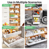 Expandable Pull-Out Cabinet Organizer with Adhesive Nano Film - For Kitchen, Pantry, Bathroom Storage Kitstorack
