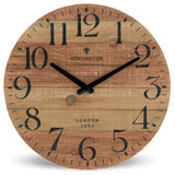 NIKKY HOME Rustic Farmhouse Wood Wall Clock - 12 Inch Battery Operated Silent Non Ticking Distressed Wooden Shiplap Clock for Kitchen, Living Room, Bedroom, Bathroom NIKKY HOME