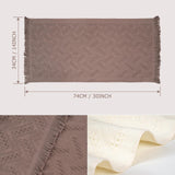 Luxury Decorative Hand Towels Bathroom: 2 Packs 14X30 100% Cotton Turkish Absorbent Soft Face Towel Set for Boho Bathroom Decor Kitchen Hotel Spa Farmhouse Guest Tea Gift (Cream White, 14"x30") YoulerTex