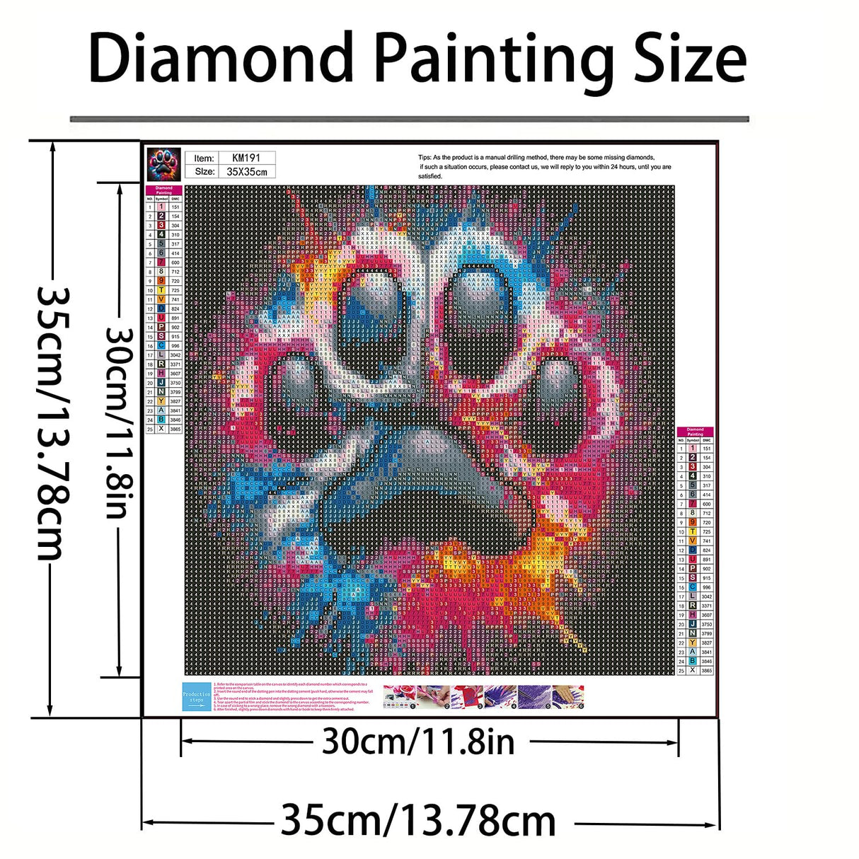 GXGLLPZBY 5D Diamond Paintings Kits for Beginners, Full Drill Diamond Arts Kits for Adults, DIY Paw Paint by Diamonds Dot Gem Art Painting Kit for Home Wall Decor 13.8x13.8 Inch GXGLLPZBY