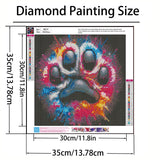 GXGLLPZBY 5D Diamond Paintings Kits for Beginners, Full Drill Diamond Arts Kits for Adults, DIY Paw Paint by Diamonds Dot Gem Art Painting Kit for Home Wall Decor 13.8x13.8 Inch GXGLLPZBY