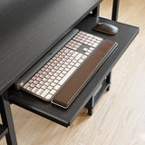 CubiCubi Computer Desk with Keyboard Tray, 47 Inch Office Desk with Monitor Stand and Storage Shelves, Music Studio Desk Workstation, Work Table for Home Office, Black CubiCubi