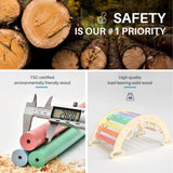 BlueWood Wooden Ladder Arch for Climbing, Rainbow Climbing Toys for Toddlers, Montessori Climbing Set, Waldorf Children Indoor Outdoor Gym Learning Playset, Playground for Kids Gift BlueWood