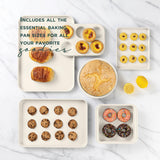 Country Kitchen Nonstick Stackable Bakeware Set - Durable, Easy Release Baking Set, Sage, 13 Pcs Country Kitchen