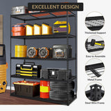 KOKEBREN Heavy Duty Storage Shelves 60x24x78 in, 2500Lbs Adjustable Metal Shelving for Garage Organization, Durable Garage Shelving Easy Assemble KOKEBREN