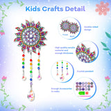 Diamond Art Kits for Kids Ages 6-12: Birthday Gifts for 7 8 9 10 Year Old Girls Teens Creative Arts & Crafts for Girls Boys DIY Wind Chime & Suncatcher Craft Kit Crystal Window Garden Decor Kit Micaracy