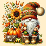 Gnome Diamond Art Kits for Adults-5D Diamond Painting Kits for Adults Beginners,Fall DIY Full Drill Diamond Painting Fall Gem Art for Gift and Home Decoration(14x14 inch) Arttoplus